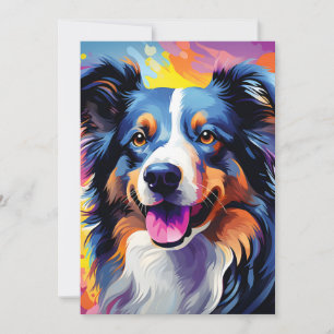 Faire-part Bonne aquarelle Sunny Puppy