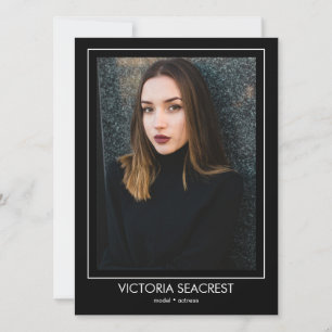 Faire-part Borderline 5 Actor Model Talent Comp ZED Card