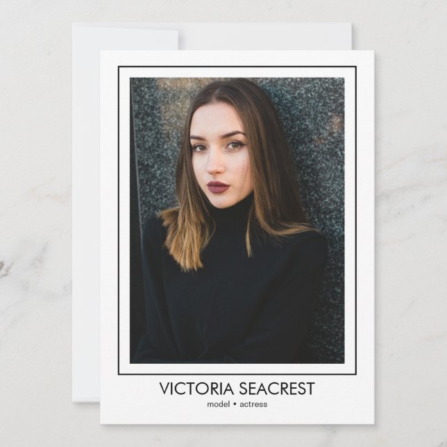 Faire-part Borderline 5 Actor Model Talent Comp ZED Card (Devant)