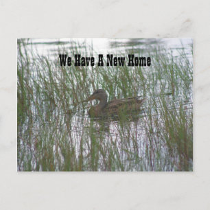 Faire-part Brown Canard Nouvelle adresse Nature Carte postale