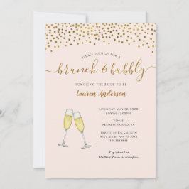 Faire-part Brunch au champagne et douche à bulles