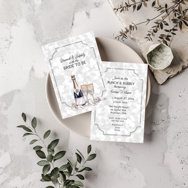 Faire-part Brunch & Bubbly Avec la mariée à être (Créateur téléchargé)