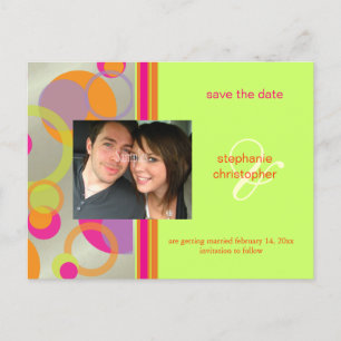 Faire-part Bulles de morue, Enregistrer la date Carte postale