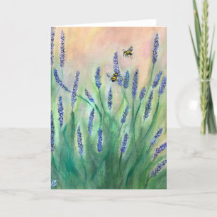 Faire-part Buzzing in the Salvia Card<Blank Inside>