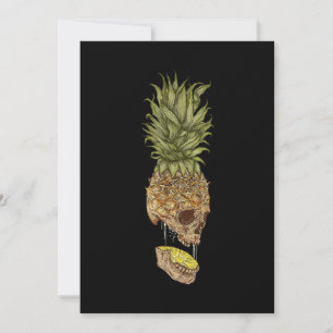 Faire-part Cadeau d'été de l'ananas à crâne hawaïen