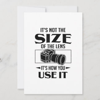 Faire-part Cadeau Pour Photographe Ce N'Est Pas La Taille De