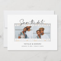Cadre de film minimal moderne photo mariage