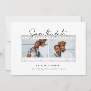 Faire-part Cadre de film minimal moderne photo mariage
