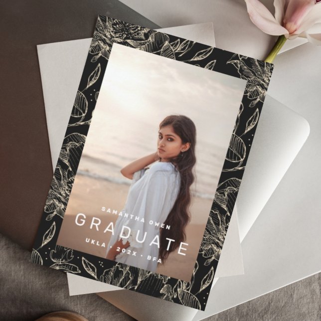Faire-part Cadre floral Photo College Graduation 2023 (Créateur téléchargé)