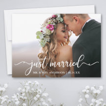 Calligraphie moderne Juste Marié Photo Mariage