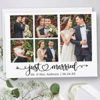 Calligraphy Heart Just Married 5 Photos Mariage
