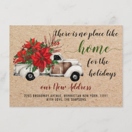 Faire-part Camion de Noël de la ferme mignonne Poinsettia Mov