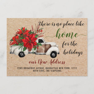 Faire-part Camion de Noël de la ferme mignonne Poinsettia Mov