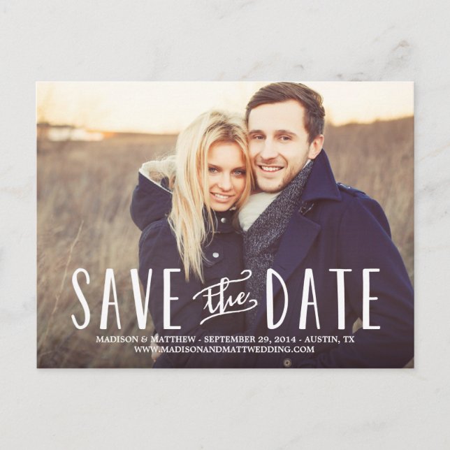 Faire-part Caprice | Carte postale pour Sauvegarder la Date (Devant)