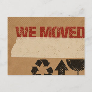 Faire-part Carte postale Boîte en carton déménagée