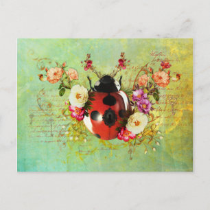 Faire-part Carte postale Chance Coccinelle