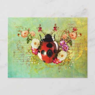 Faire-part Carte postale Chance Coccinelle