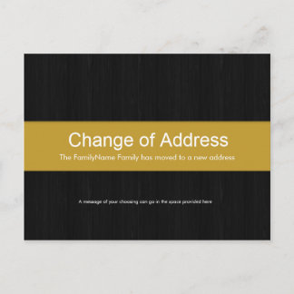 Faire-part Carte postale Changement d'adresse en bois foncé e