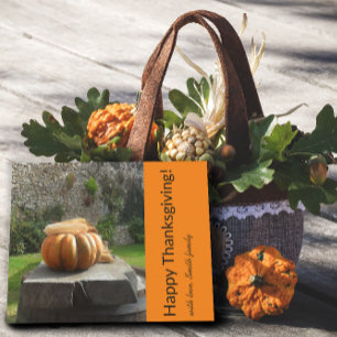 Faire-part Carte postale citrouille bon thanksgiving