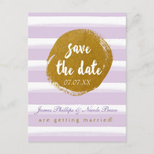 Faire-part Carte postale d'annonce de date de mariage à rayur