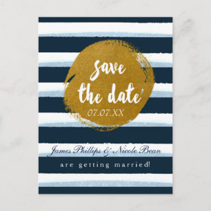 Faire-part Carte postale d'annonce de date de mariage à rayur