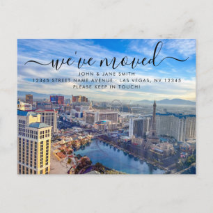 Faire-part Carte postale d'annonce de déménagement à Las Vega