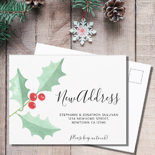 Faire-part Carte postale d'annonce de déménagement avec adres