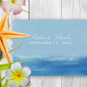 Faire-part Carte postale d'annonce de mariage à l'aquarelle O