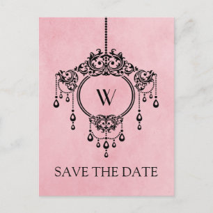 Faire-part Carte postale d'annonce de mariage à suspendre lus