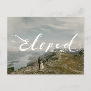 Faire-part Carte postale d'annonce de mariage intime personna
