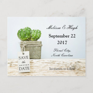 Faire-part Carte postale d'annonce de mariage succulente