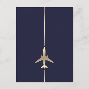 Faire-part Carte postale d'aviation minimaliste