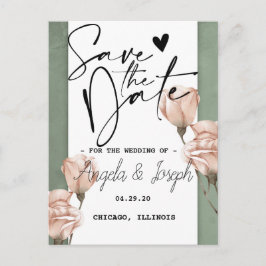 Faire-part Carte postale de annonce de sauvegarde de date à l