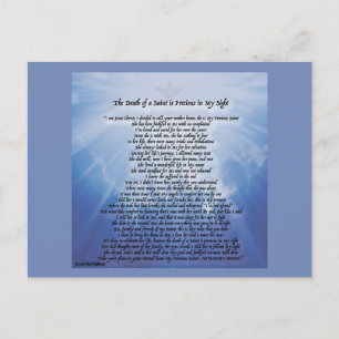 Faire-part Carte postale de condoléance pour la perte de