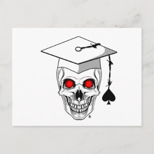 Faire-part Carte postale de crâne de diplômé vétéran