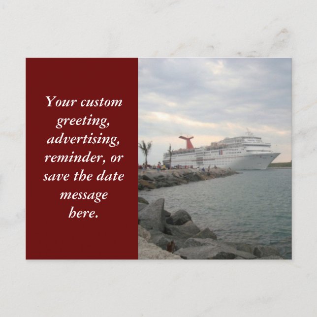 Faire-part Carte postale de départ de Port Canaveral (Devant)