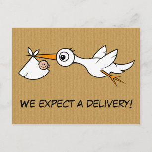 Faire-part Carte postale de grossesse attendue cool