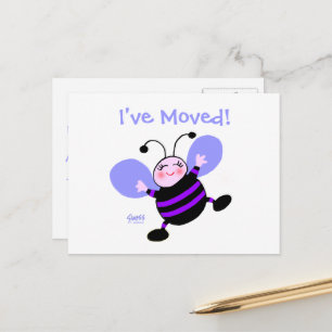 Faire-part Carte postale de la femme de dessin animé mignonne