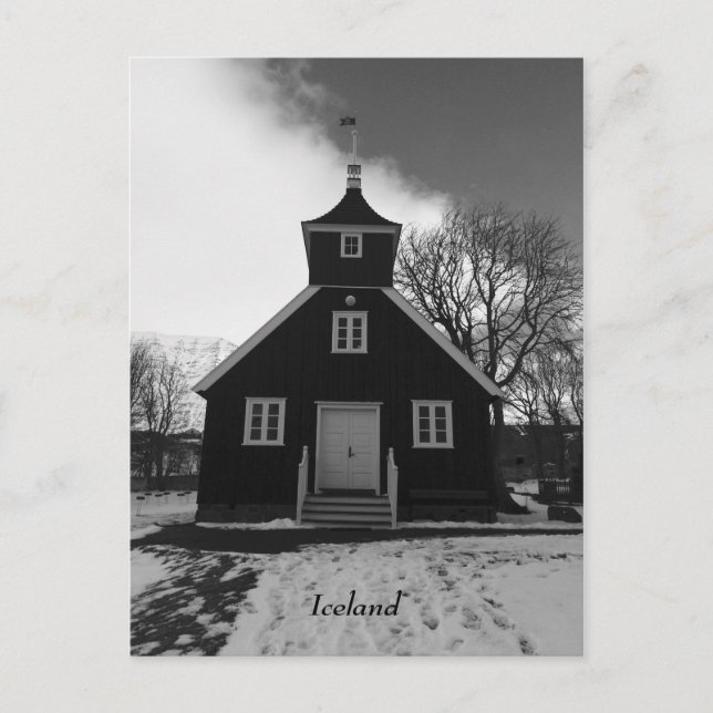 Faire-part Carte postale de l'église islandaise (Devant)