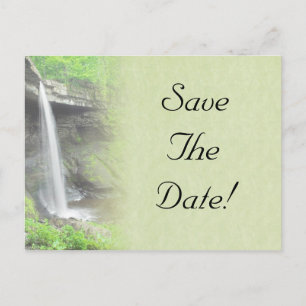 Faire-part Carte postale de mariage à la cascade "Save The Da