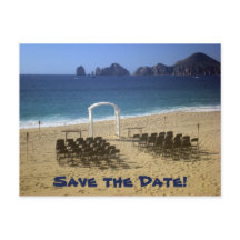 Carte postale de mariage de plage de destination E