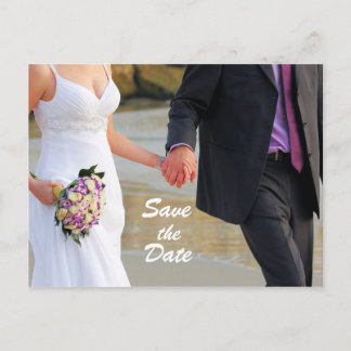 Faire-part Carte postale de mariage pour réserver la date