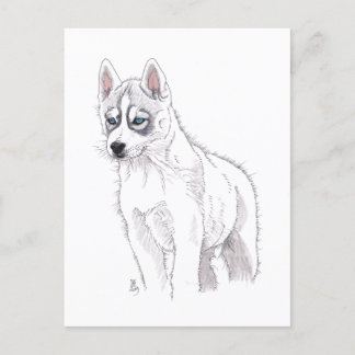 Faire-part Carte postale de marionnettes sibériennes Husky 20
