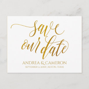 Faire-part Carte postale de mise en vente de typographie Luxe