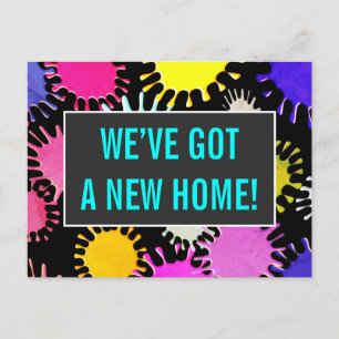 Faire-part Carte postale de nouvelle maison heureuse et amusa