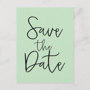 Faire-part Carte postale de pré-sauvegarde de date de script