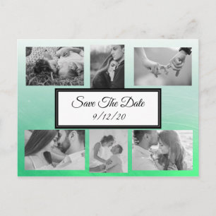 Faire-part Carte postale de préavis de mariage avec photo ver