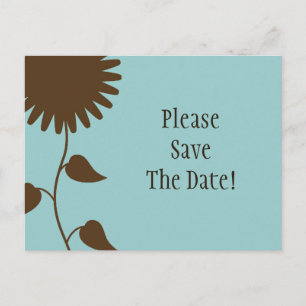 Faire-part Carte postale de préavis de mariage Tournesol sur