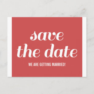 Faire-part Carte postale de sauvegarde de date charmante, Rou