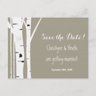 Faire-part Carte postale de sauvegarde de date de coeur sculp